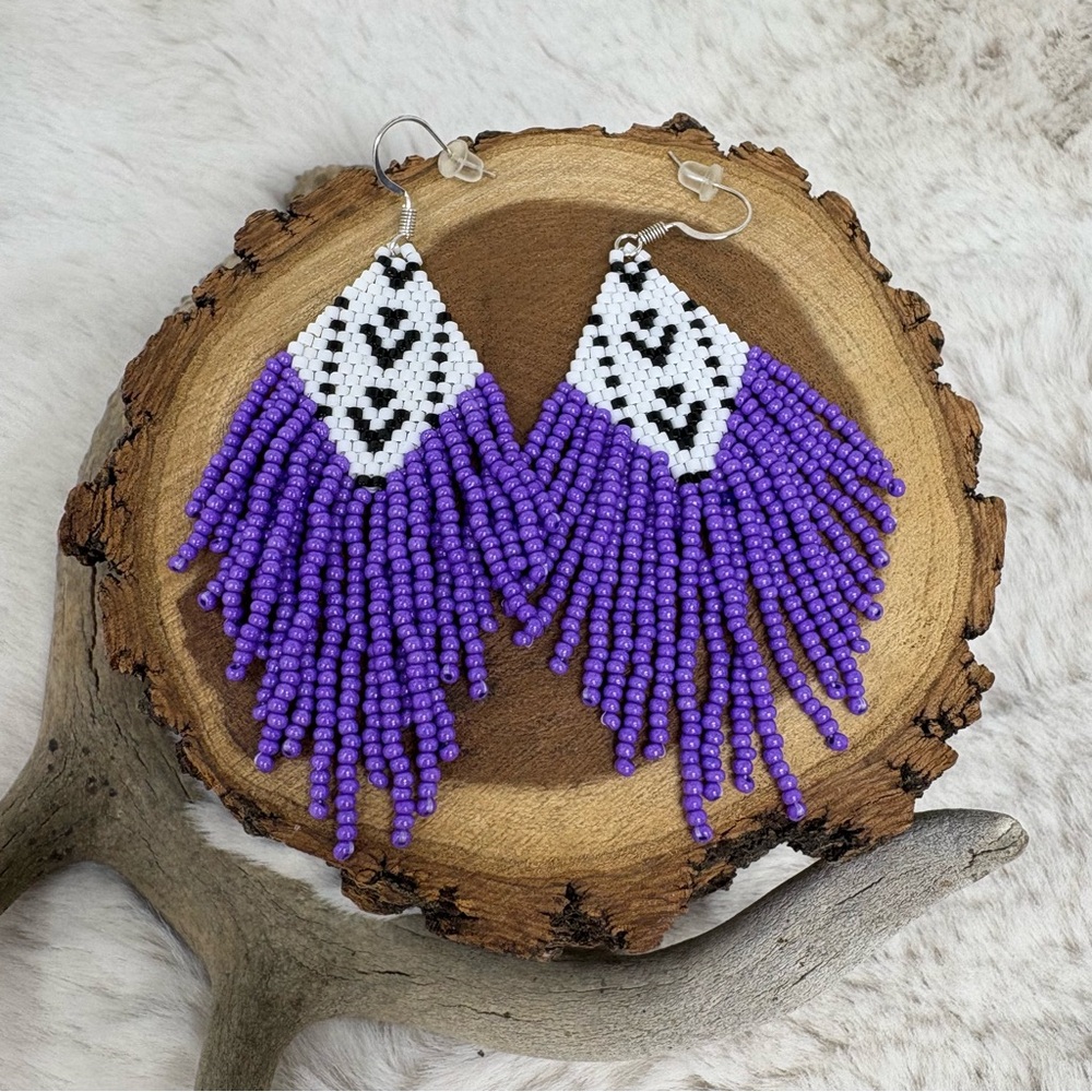 Beaded Fringe Earrings
